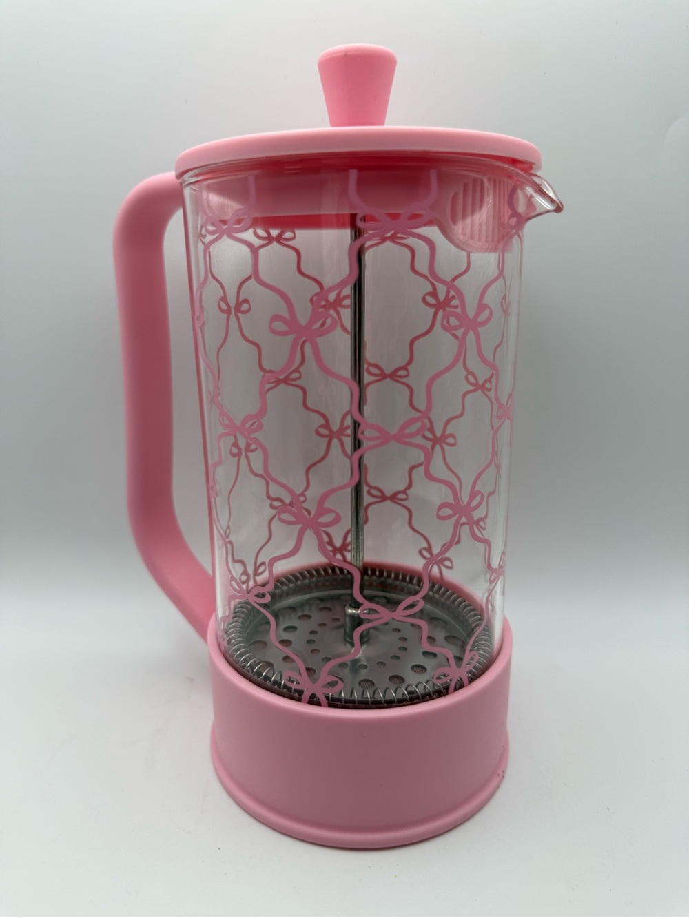 Paris Hilton Pink Patterned French Press Coffee Maker